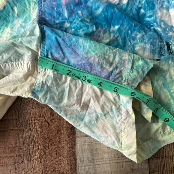 Tie-Dye Multicolor Swim Shorts By Rincon With Elastic Waist & Drawstring Size XL - Picture 7 of 8